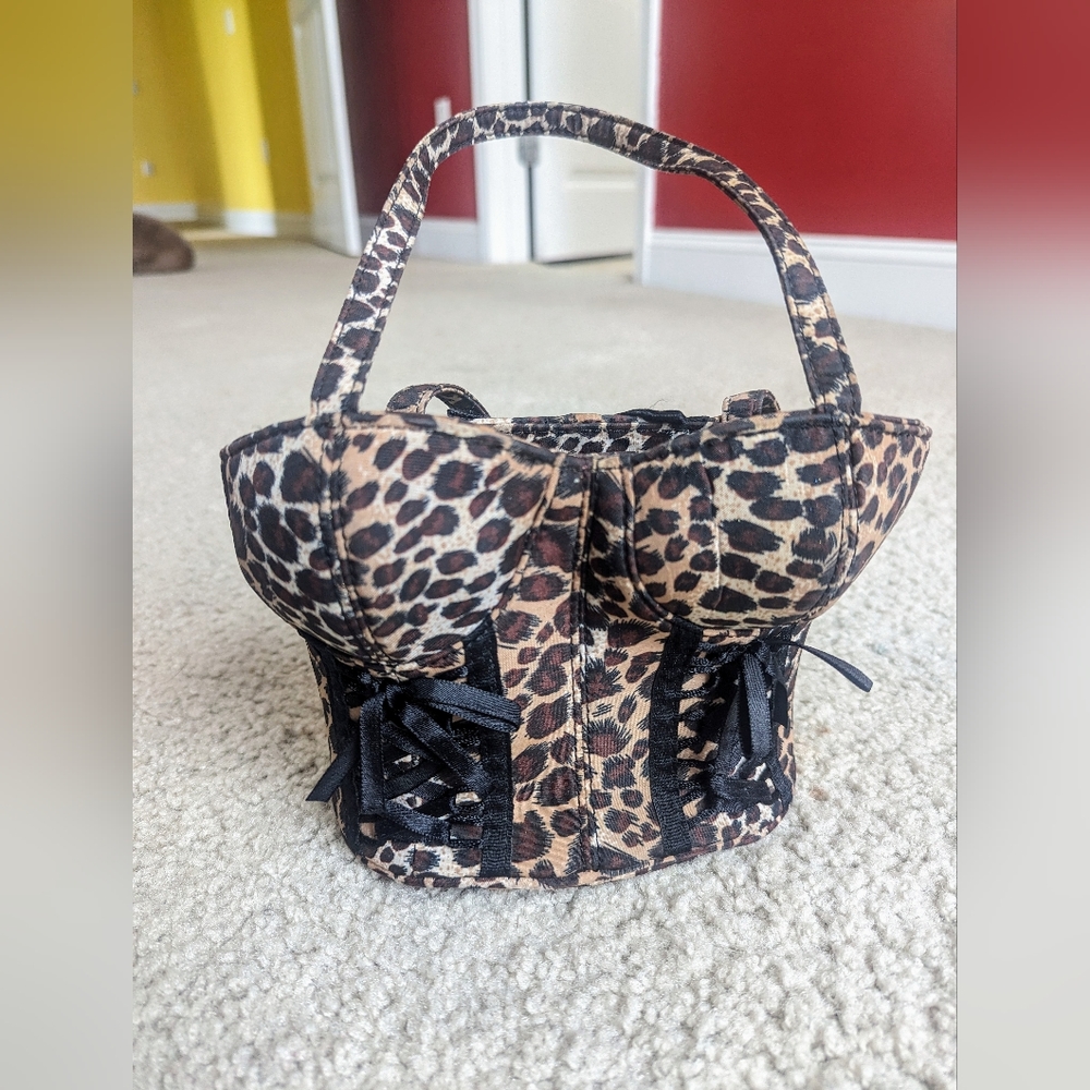 Vintage Animal Print Corset Purse